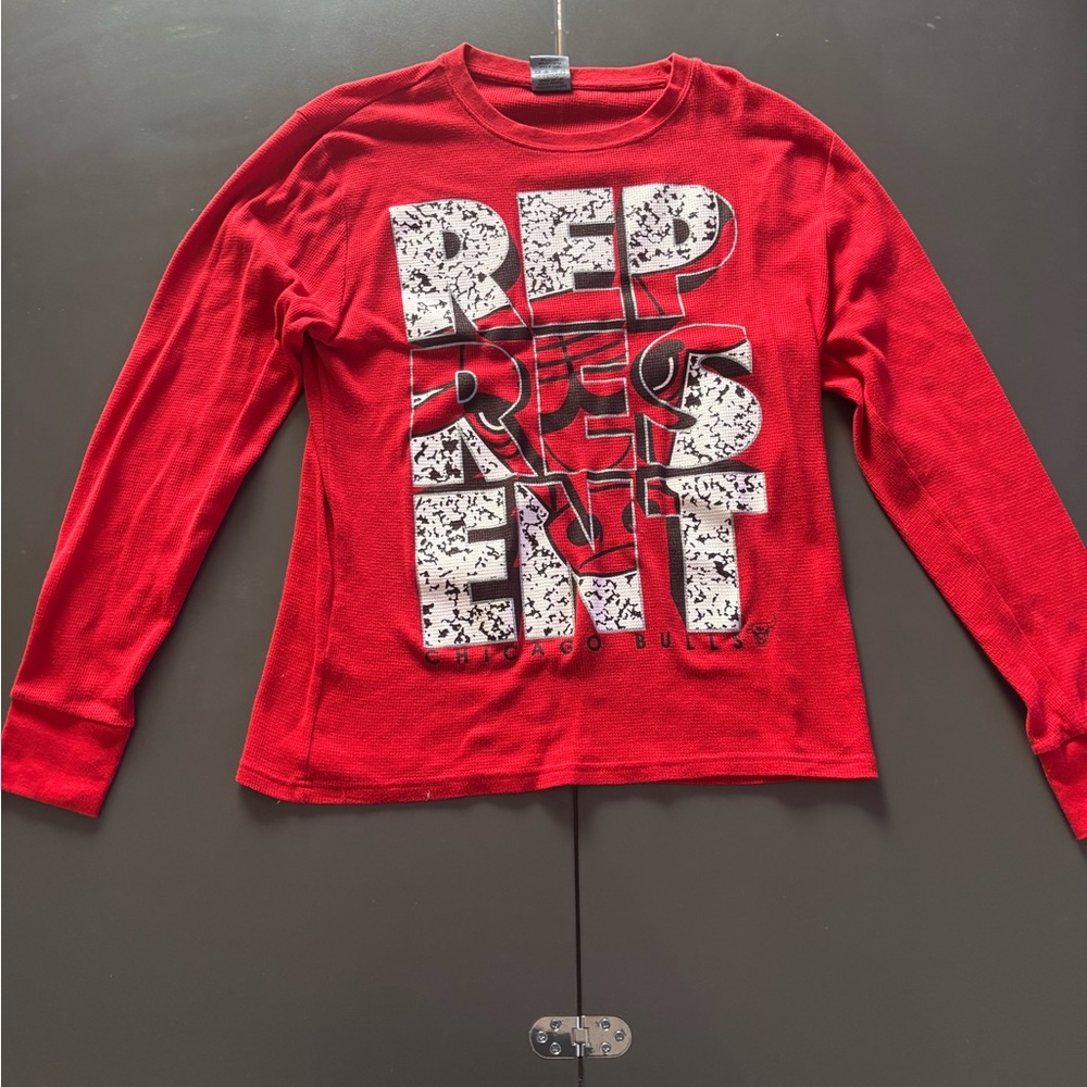 NBA Red Long Sleeve Kids Tee